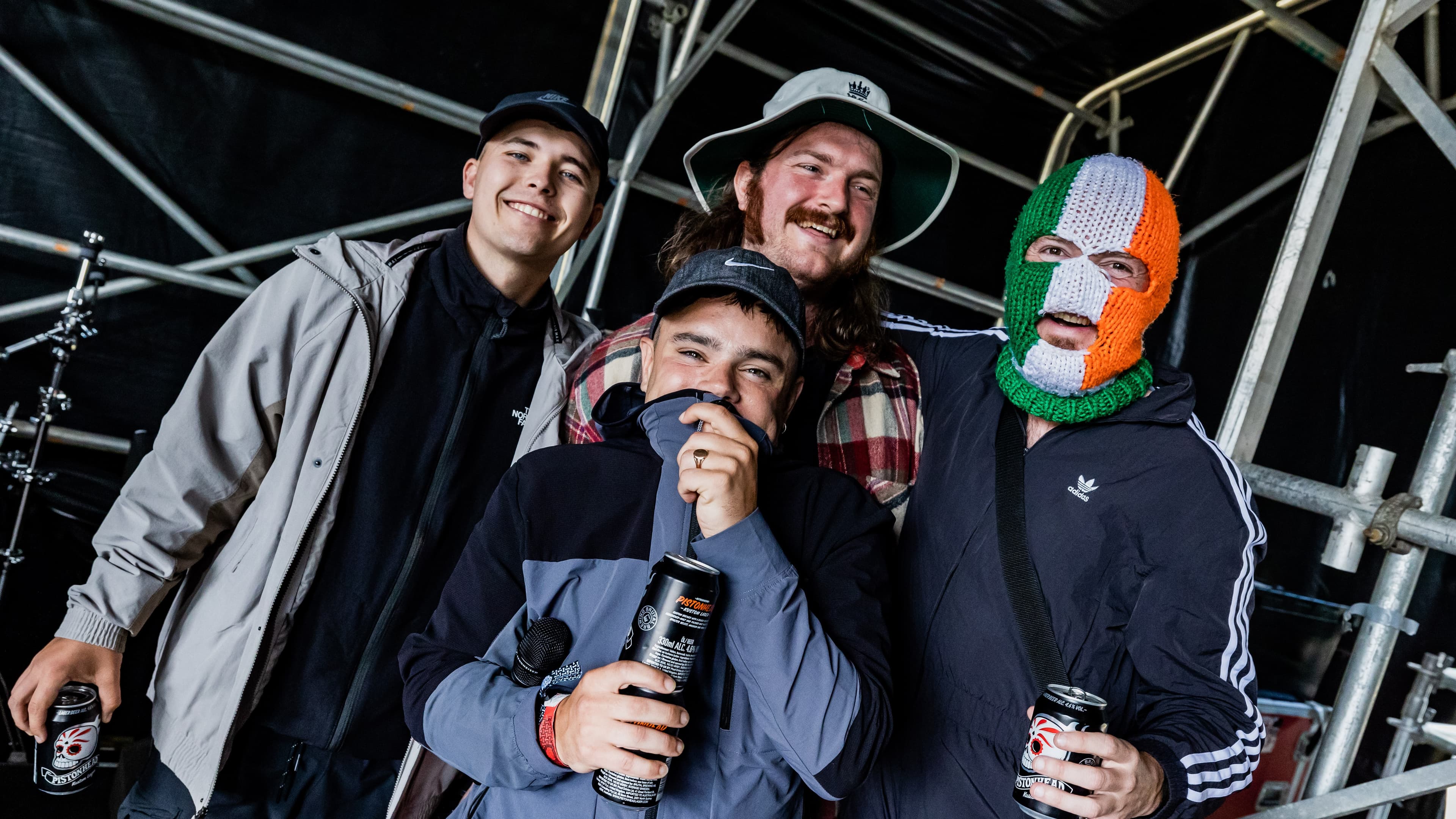 Giles Bidder together with the Northern Ireland-based hip hop trio Kneecap